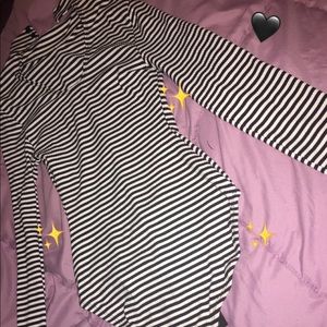 black and white bodysuit